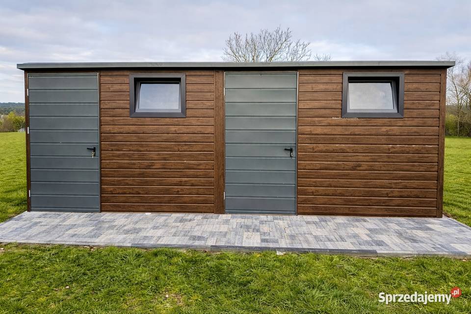 Schowek ogrodowy 6x20 drewnopodobny jednospadowy