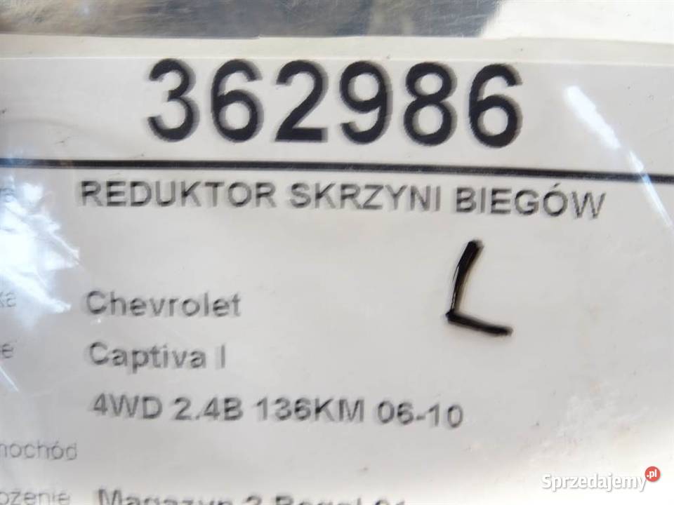 REDUKTOR SKRZYNI BIEGÓW CHEVROLET CAPTIVA 24 136