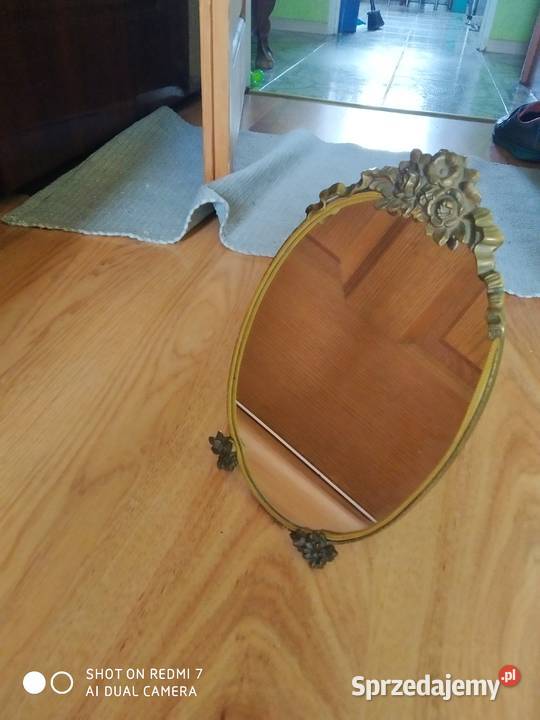 Lustro lusterko duze do postawienia mosiądz Olsztyn sprzedam