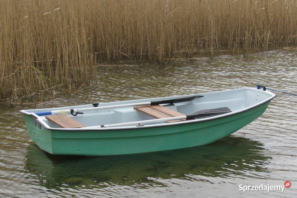 Łódka łódź wędkarska płaskodenna wiosłowa Gościno