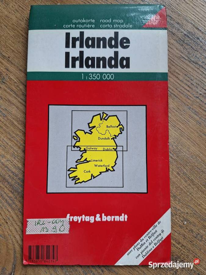 Ireland 1350 000 mapa mapa samochodowa Kraków sprzedam