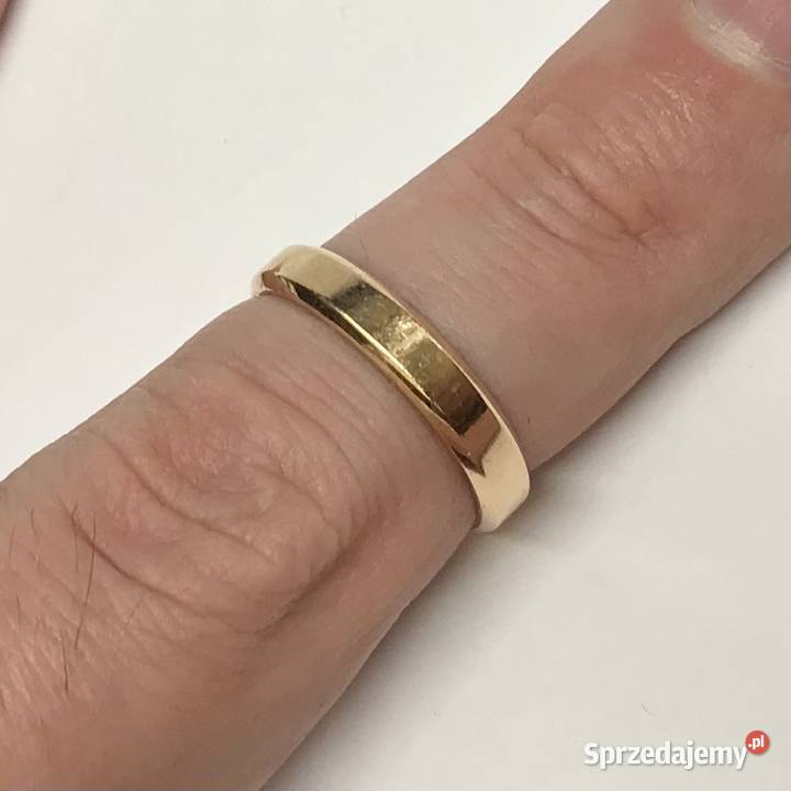 Złota OBRĄCZKA ślubna DAMSKA 14K KLASYCZNA r 17 Pierścionki Zegarki i Biżuteria Warszawa sprzedam