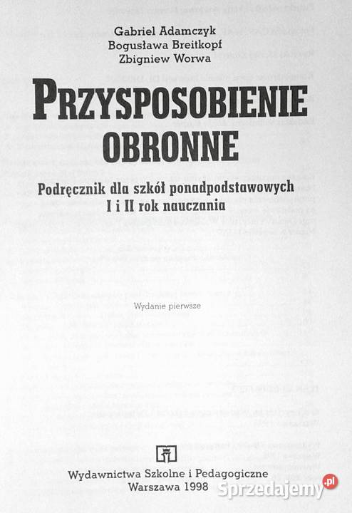 Przysposobienie obronne B Breitkopf M Marciniak Chełm