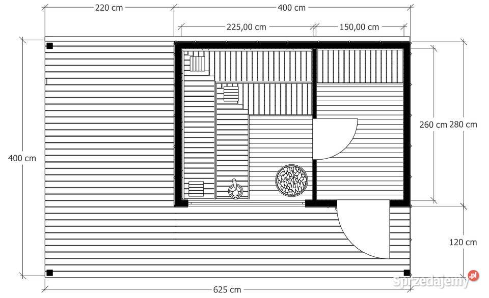 Sauna ogrodowa Ethan 620 x 400 Bielsko-Biała