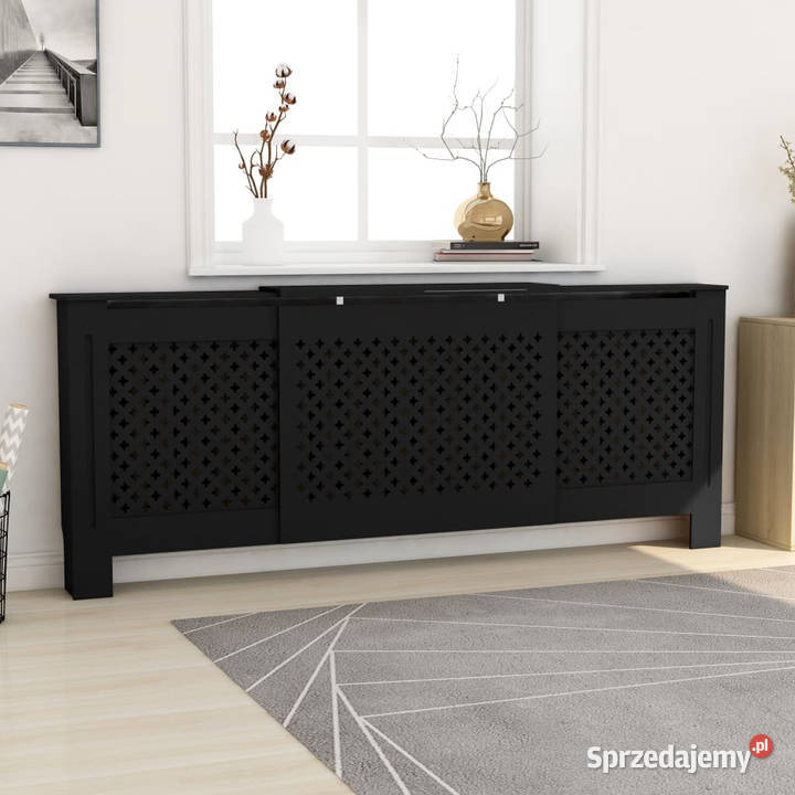 Osłona na kaloryfer MDF czarna 205 WM325556