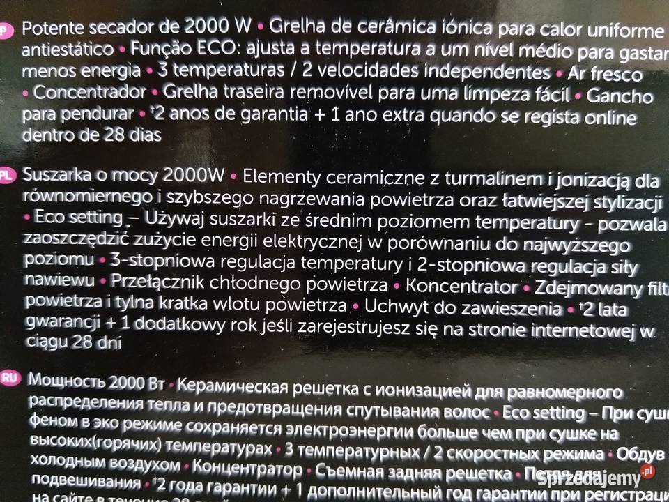 NAJTANIEJ Suszarka Do Włosów 2000W Power Dry Zabrze sprzedam