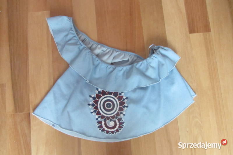 Zara bluzka hiszpanka haftowany jeans M 38 NOWA Warszawa sprzedam