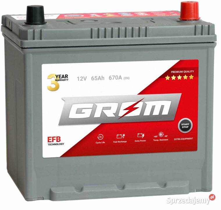 Akumulator Grom Efb Startstop 65Ah670A J P Słupsk sprzedam