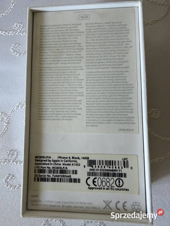 Apple iPhone 4 Oryginalne Pudełko Box Instrukcja Apple / iPhone Czerwionka-Leszczyny