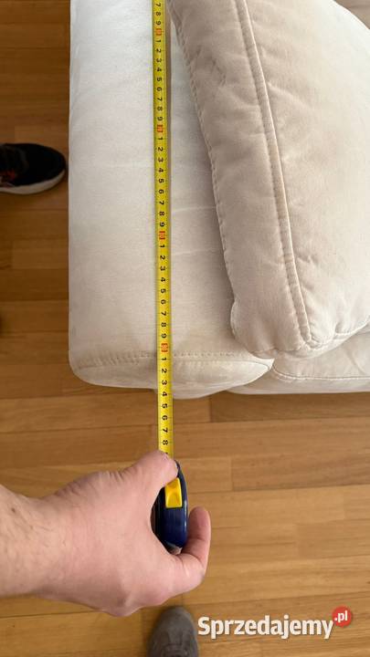 Duża sofa rozkładana z pojemnikiem kremowa sprzedam