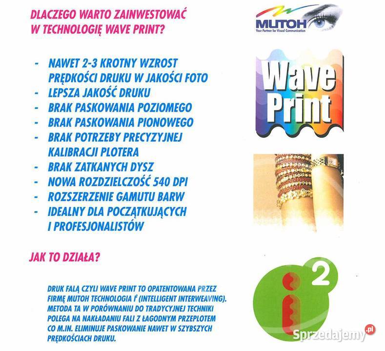 Ploter ecosolvent Mutoh VJ1624X nowa głowica DX6 Druk w kolorze