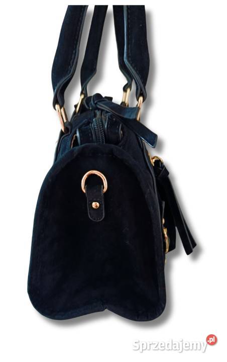 Torebka damska zamszowa shopperka noir pojemna Na ramię  sprzedam