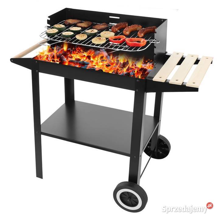 Grill węglowy ogrodowy na kółkach akcesoria wielkopolskie