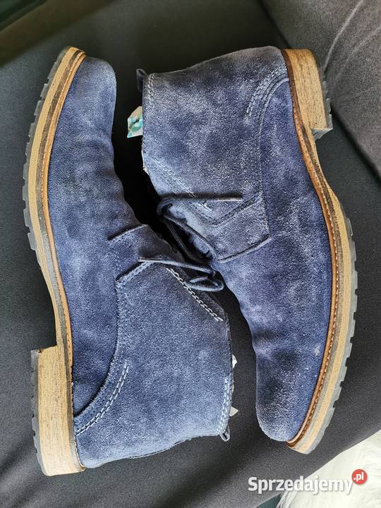 Eleganckie Buty firmowe Skóra Naturalna NUBUK 44 Łódź sprzedam