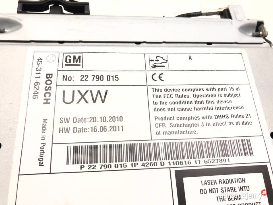 RADIO OPEL ASTRA J 22790015 0915 ODTWARZACZ