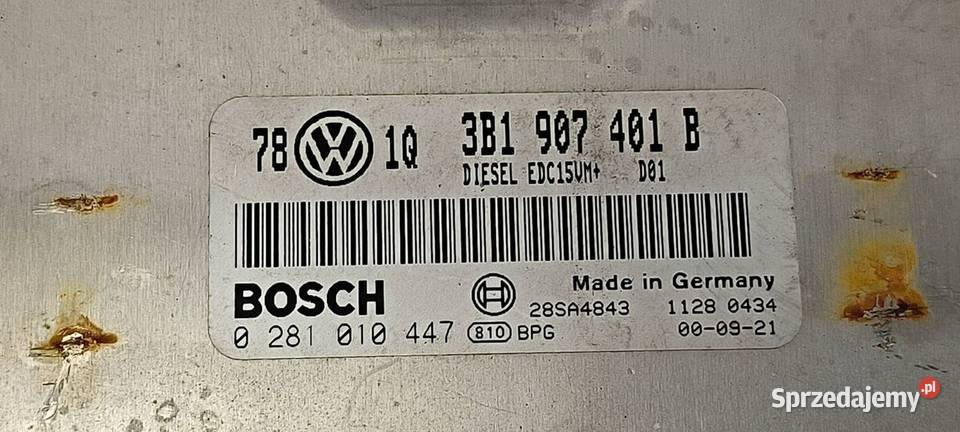 KOMPUTER SILNIKA ECU VOLKSWAGEN PASSAT B5 LIFT osobowe Lipno sprzedam