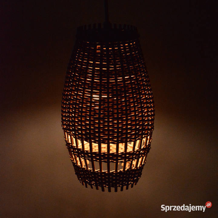 Lampa sufitowa z wiklinowym kloszem Dania lata sprzedam