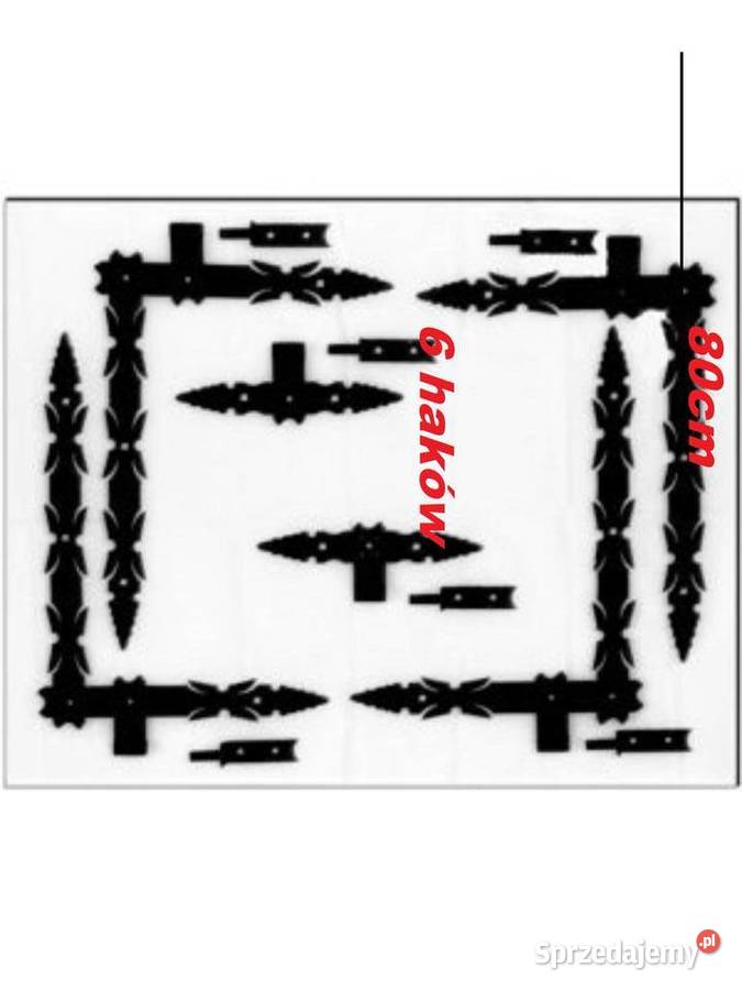 Szyld meblowy nakładany SZYLD KUTY na wkładkę Drzwi i okna Rzeszotary