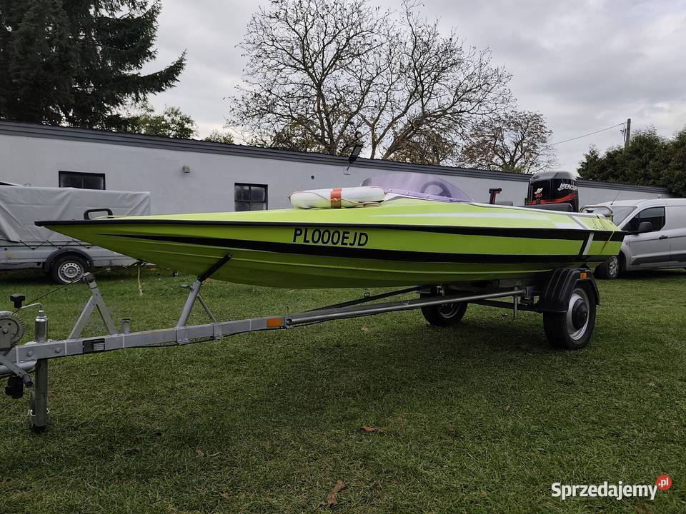 Łódź motorowa z silnikiem Mercury 50 2t Pozostałe Wronki sprzedam