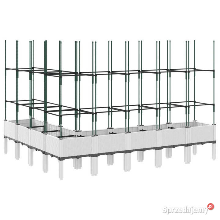 Donica ogrodowa z kratką biała 200x160x1425 PP Warszawa
