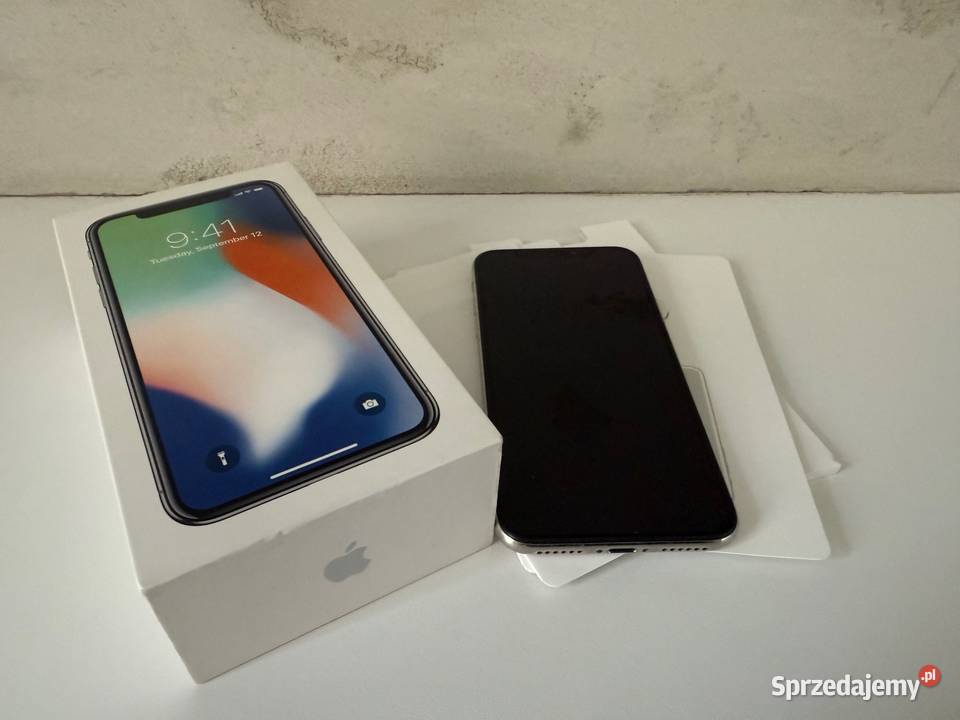 iPhone X 10 256GB srebrny Silver STAN IDEALNY Łódź