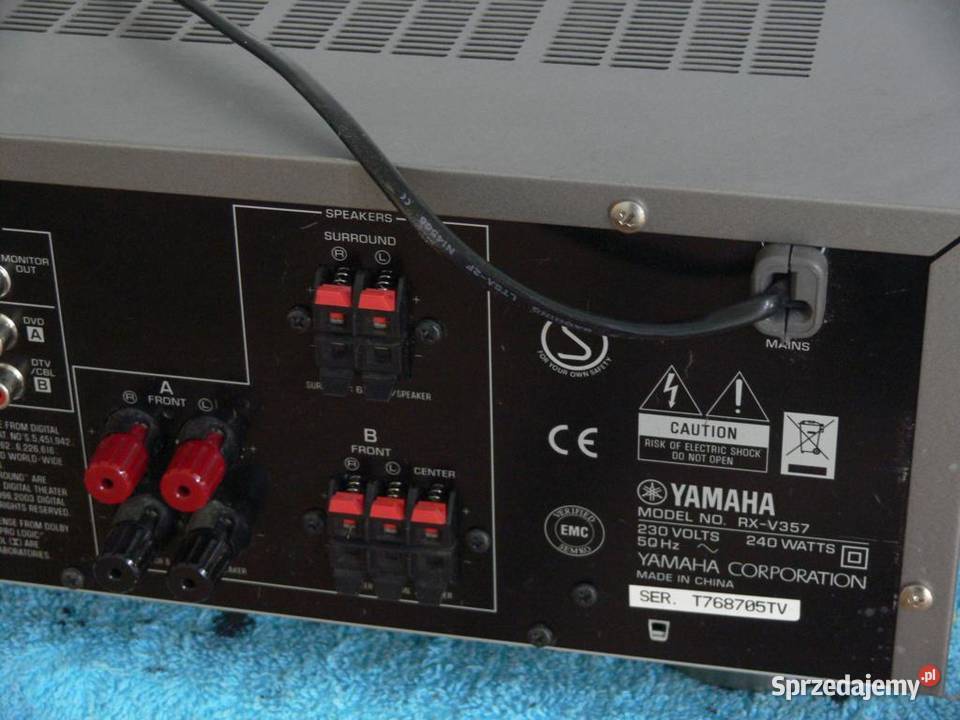 Amplituner Yamaha RXV357 RDS mocny i sprawny Jasło