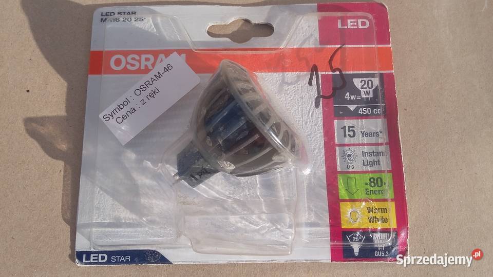 Żarówka LED OSRAM 12V 4W 827 GU53 LED STAR MR16 Warszawa sprzedam