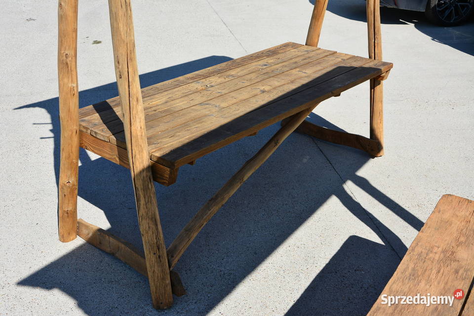 Stoiska Stragany Drewniane Stół Wiejski Drewno Wrocław