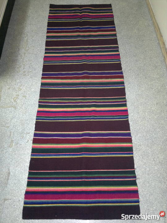 Pasiak łowicki kapa narzuta kilim wełniany 100 Opoczno