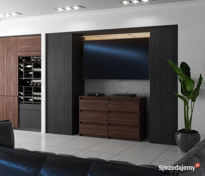Komoda Dąb Wenge Sonoma Hugo Szafka Rtv 100 33.5cm Elbląg sprzedam