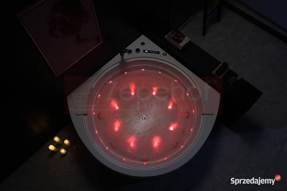 Wanna z hydromasażem EB8005 narożna 150cmx150 Grabówka