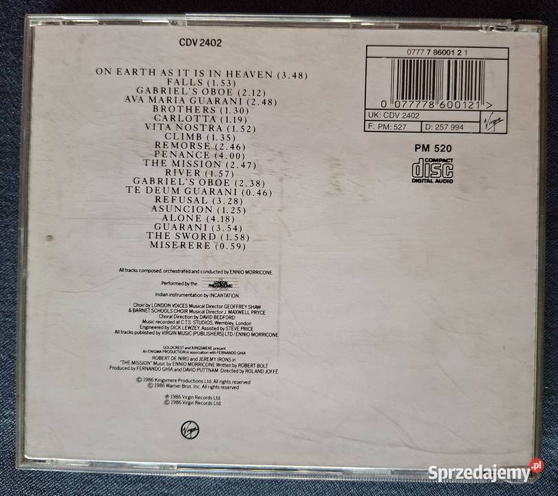 Ennio Morricone The Mission CD Kraków