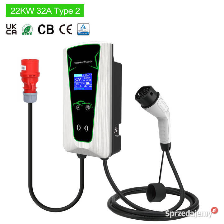 Stacja ładowania WALLBOX 22kW Type 2 z kartami lubuskie Gorzów Wielkopolski