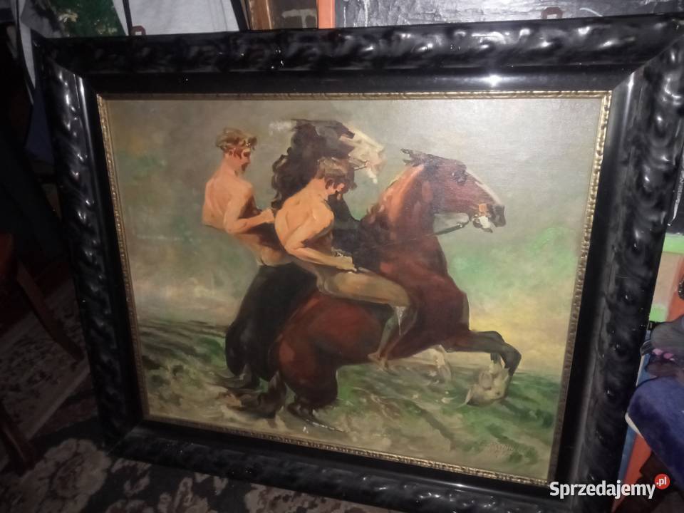 Carl Wilhelm Bergmuller Obraz olejny na płótnie Malarstwo Grójec sprzedam