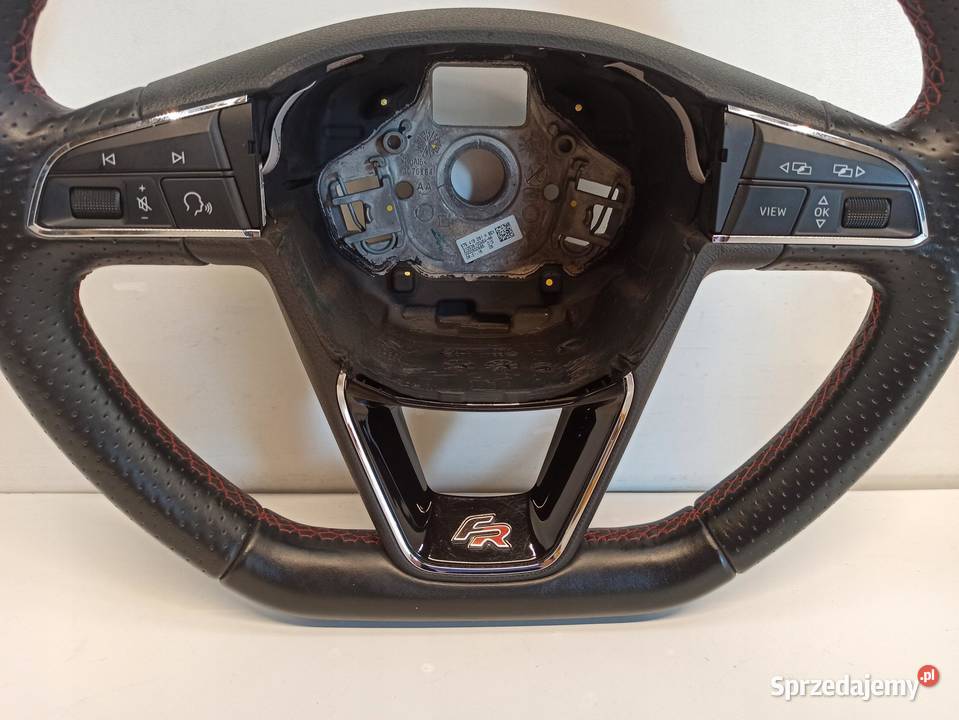 SEAT LEON III FR KIEROWNICA SKÓRA CZERWONA NIĆ