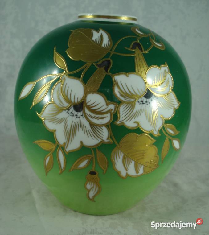Wallendorf goldrelief porcelanowy wazon śląskie Katowice