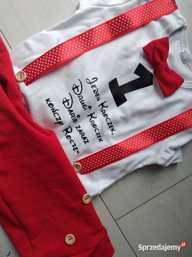 Czerwony komplet na roczek chłopca Rozmiar 86 Pruszków