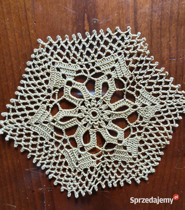 SERWETKI KORONKOWE ręcznie wykonane beżowe Lublin sprzedam