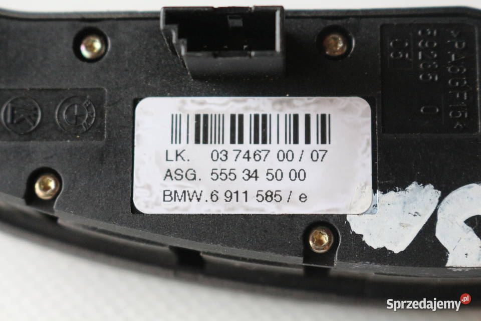 BMW E65 PRZEŁĄCZNIK KIEROWNICY LEWY 6911585 Części samochodowe