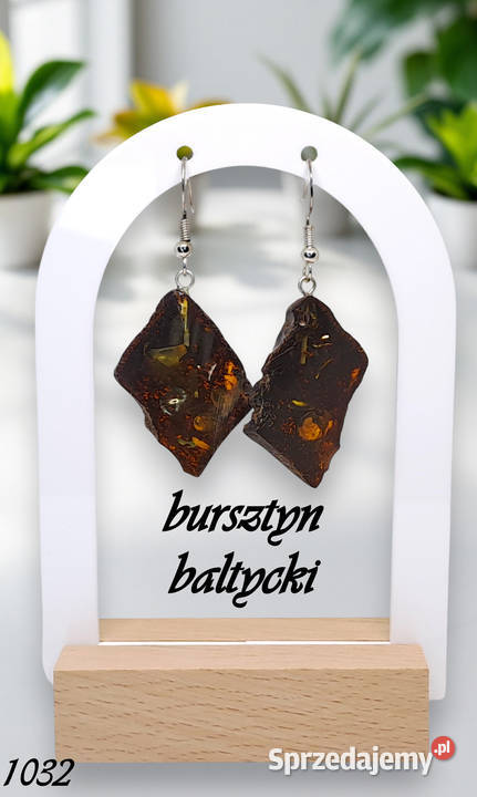 Kolczyki z BURSZTYNU bursztyn bałtycki plaster Warszawa sprzedam