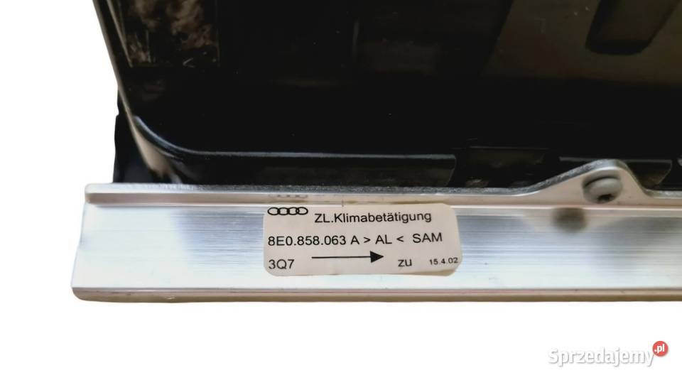 PANEL STEROWANIA NAWIEWU KLIMATYZACJI AUDI A4 B6 świętokrzyskie Działoszyce