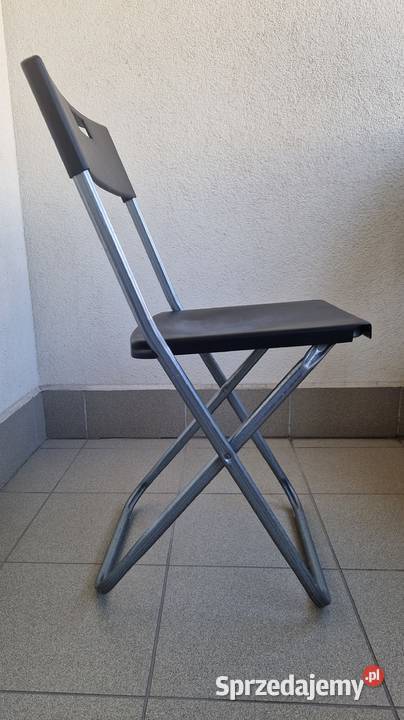 Krzesło składane Gunde z Ikea czarne 45cm