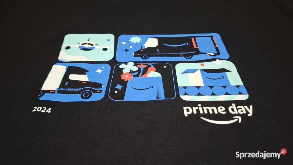 Koszulka krótki rękaw Tshirt czarna Amazon Sols Czeladź