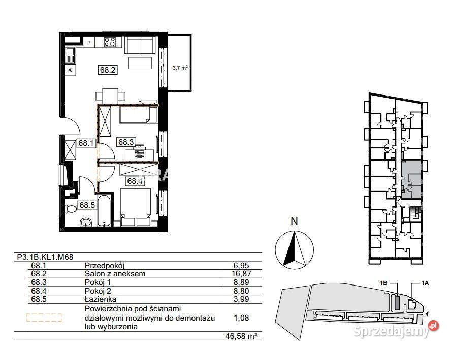 Mieszkanie 4578m 3 pokojowe Kraków Agatowa Nieruchomości sprzedam