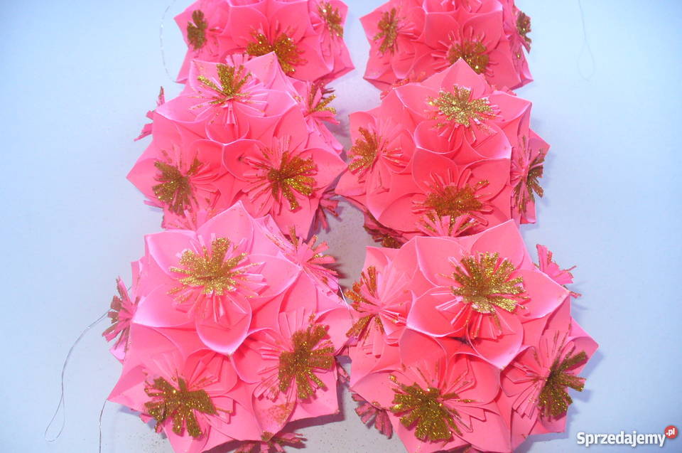 BOMBKIOZDOBY ŚWIĄTECZNE ORIGAMI KUSUDAMAKOMPLET Dekoracje i ozdoby Brzozów