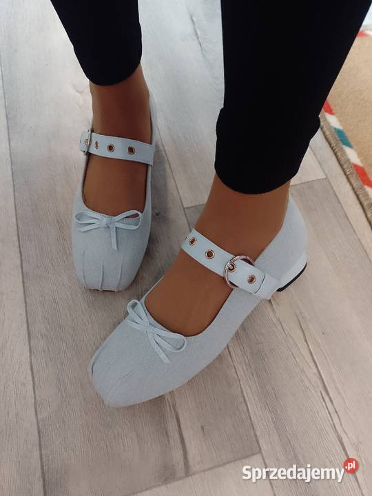 40 Dżinsowe baleriny niskie czółenka wieczorowe Moda i Styl Kraków