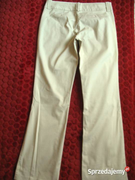 Spodnie bawełna 36 S biodra 96 beżowe Spodnie mazowieckie Siedlce
