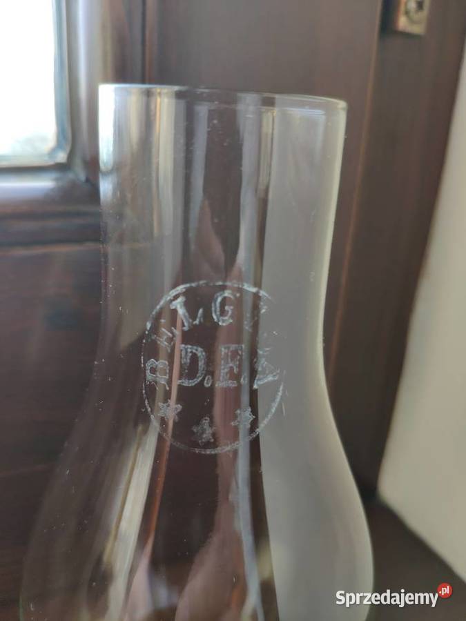 Stary sygnowany BELGICA kominek cylinder do Antyki