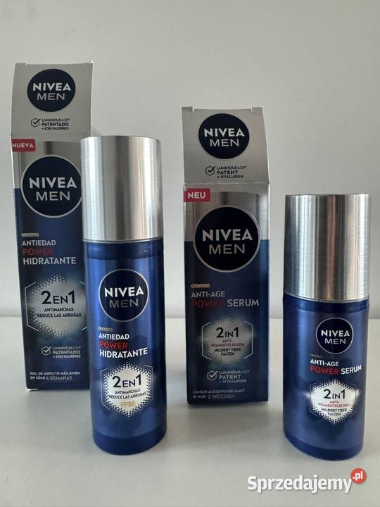 Zestaw Nivea Men AntiAge Power serum krem SPF Kosmetyki Poznań sprzedam