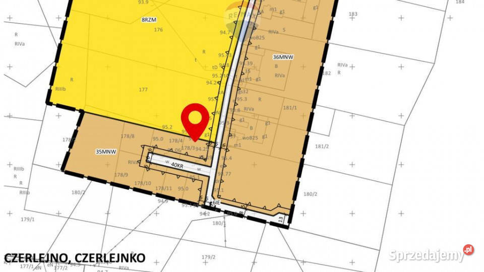 Działka budowlana Czerlejno MPZP Kostrzyn wielkopolskie sprzedam